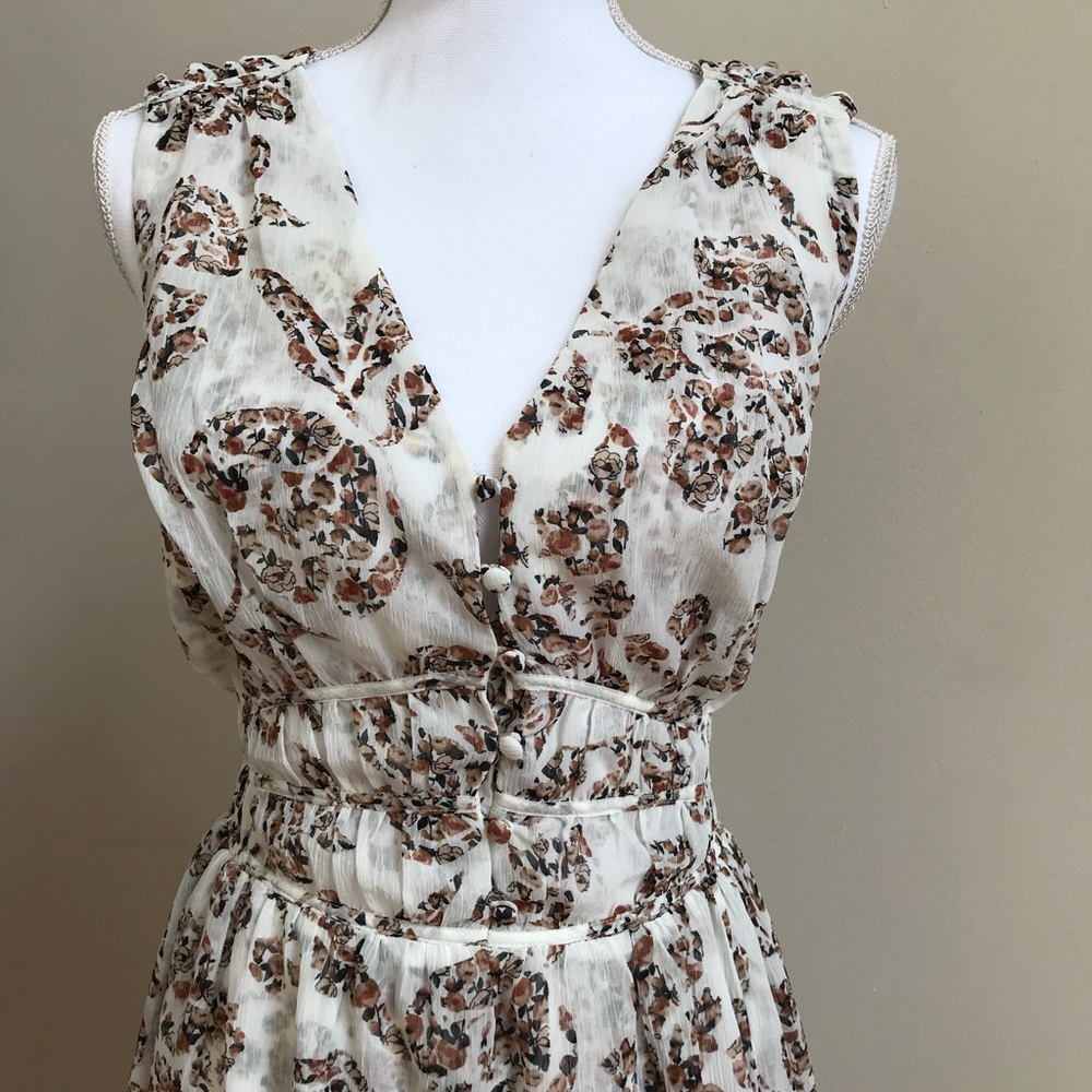 WHBM Floral Print Fit and Flare Dress - Picture 6 of 9